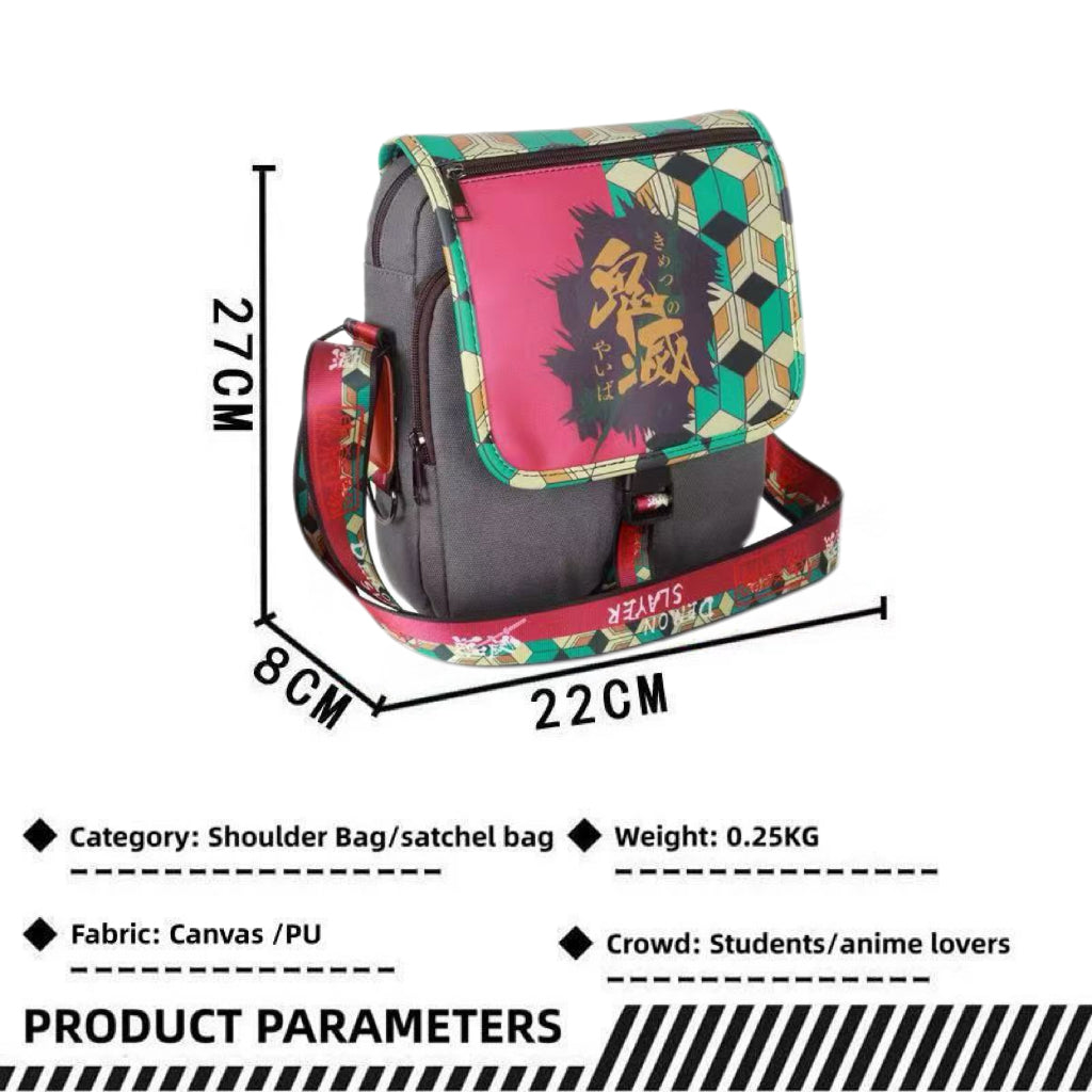 Tanjiro/Nezuko/Zenitsu/Giyuu Anime Element Mini Crossbody Bag Student Sling Bag Spacious Capacity