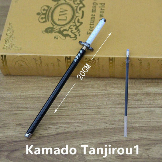 Kamado Tanjirou & Multi-Anime Characters Nichirin Sword - Shaped Zinc Alloy Pens