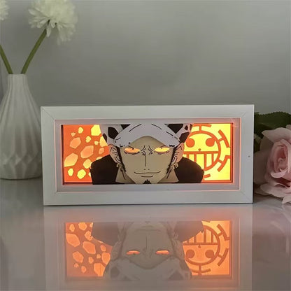 Anime theme RGB paper carving lamp, multi-color mode, remote control dimming