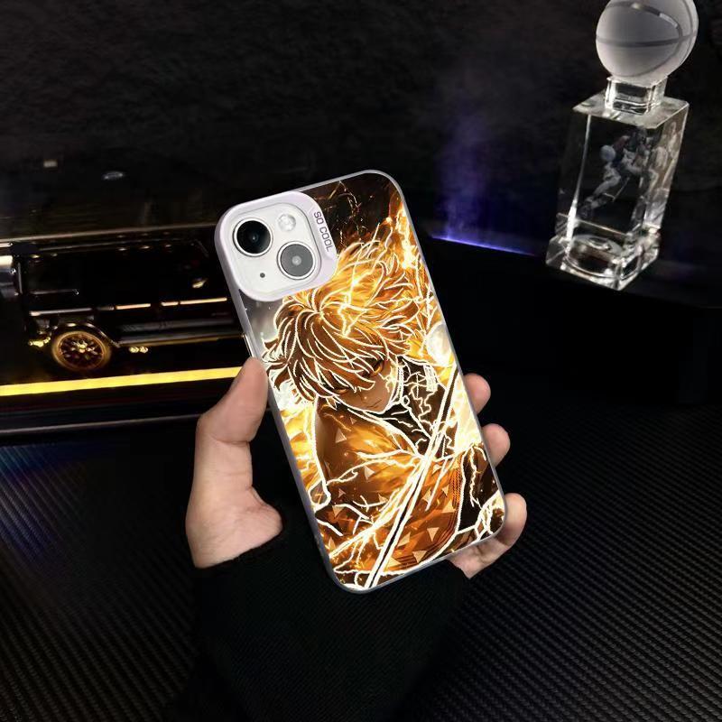 Agatsuma Zenitsu Painted Graffiti iPhone Case with Soft Edges, Hard Back & Drop Protection