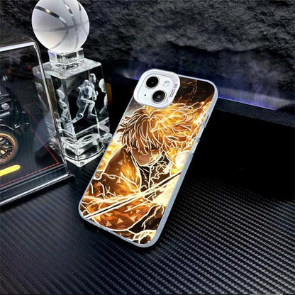 Agatsuma Zenitsu Painted Graffiti iPhone Case with Soft Edges, Hard Back & Drop Protection