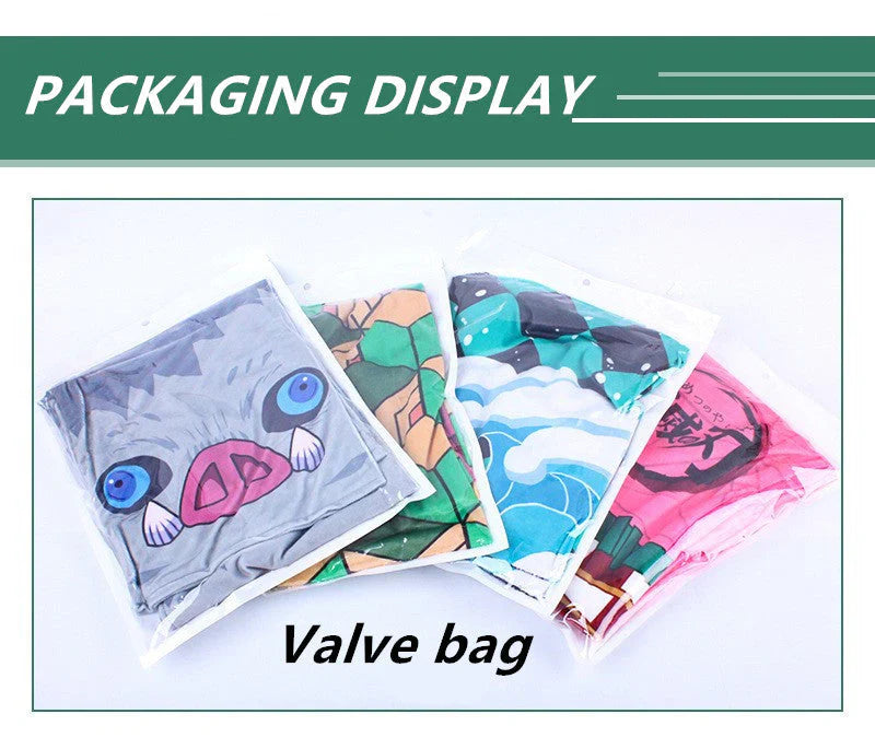 Anime-style Winter Scarf, Tanjiro, Nezuko and Other Characters Theme, Ultra-Soft Fleece Warm Scarf