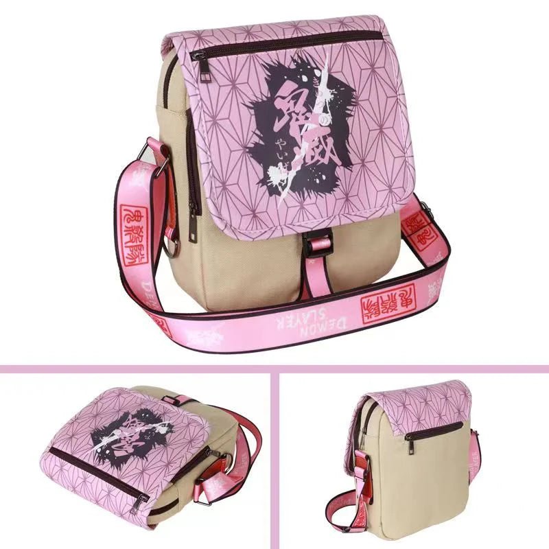 Tanjiro/Nezuko/Zenitsu/Giyuu Anime Element Mini Crossbody Bag Student Sling Bag Spacious Capacity