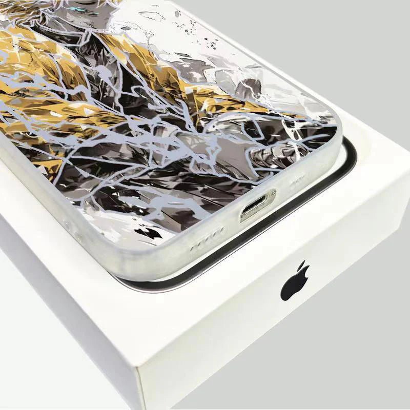 Agatsuma Zenitsu Painted Graffiti iPhone Case with Soft Edges, Hard Back & Drop Protection