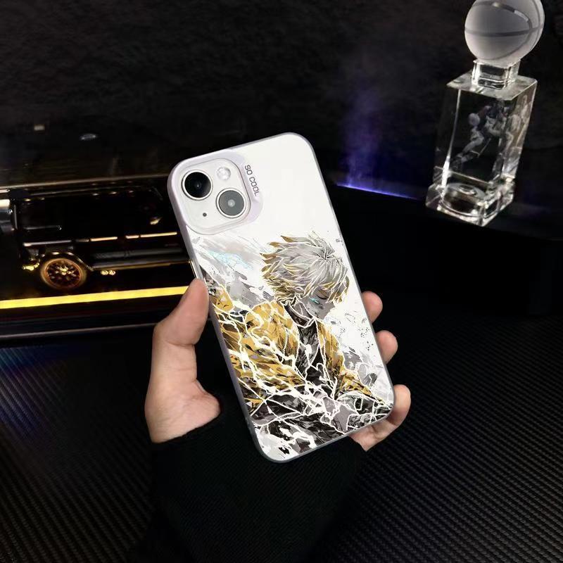 Agatsuma Zenitsu Painted Graffiti iPhone Case with Soft Edges, Hard Back & Drop Protection