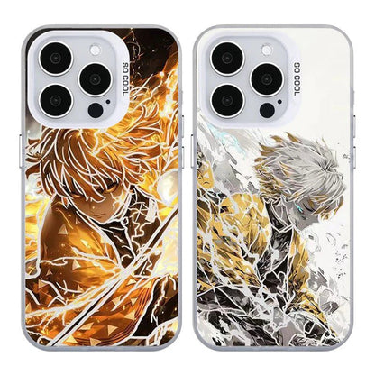 Agatsuma Zenitsu Painted Graffiti iPhone Case with Soft Edges, Hard Back & Drop Protection