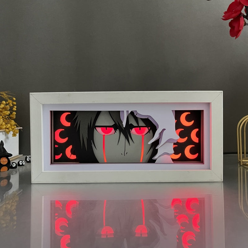 Anime theme RGB paper carving lamp, multi-color mode, remote control dimming