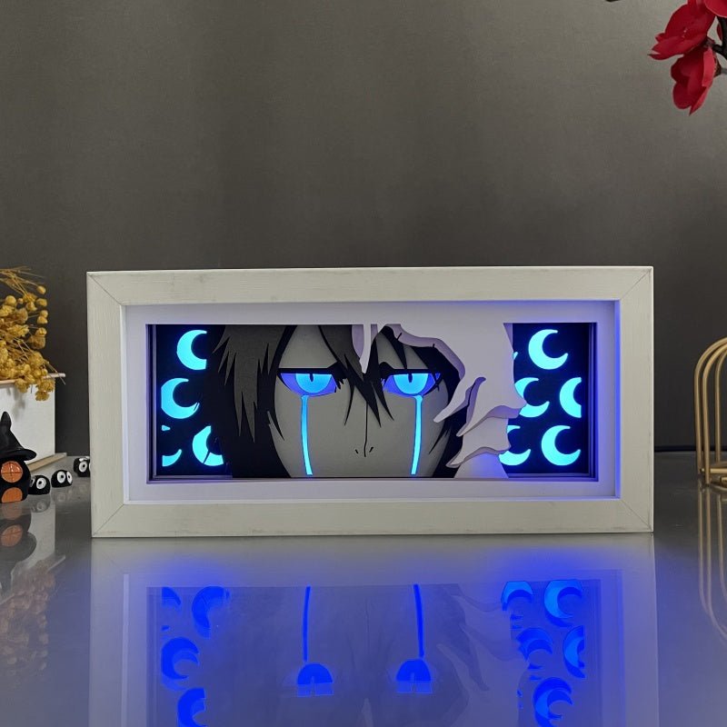 Anime theme RGB paper carving lamp, multi-color mode, remote control dimming