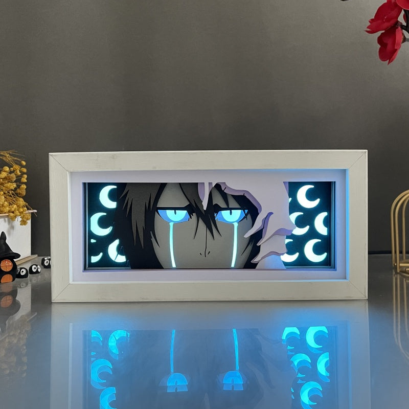 Anime theme RGB paper carving lamp, multi-color mode, remote control dimming