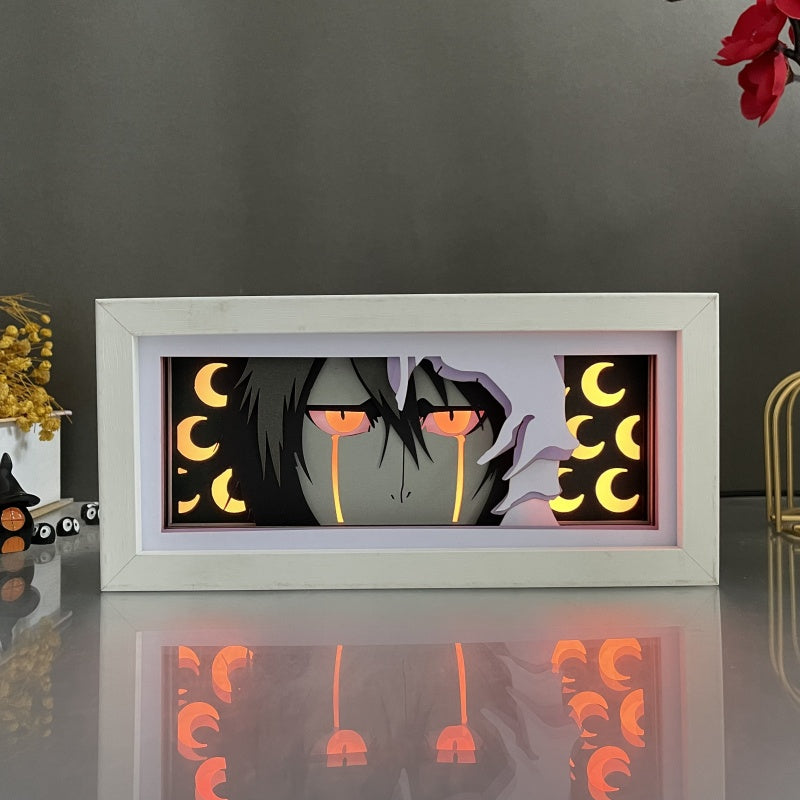 Anime theme RGB paper carving lamp, multi-color mode, remote control dimming