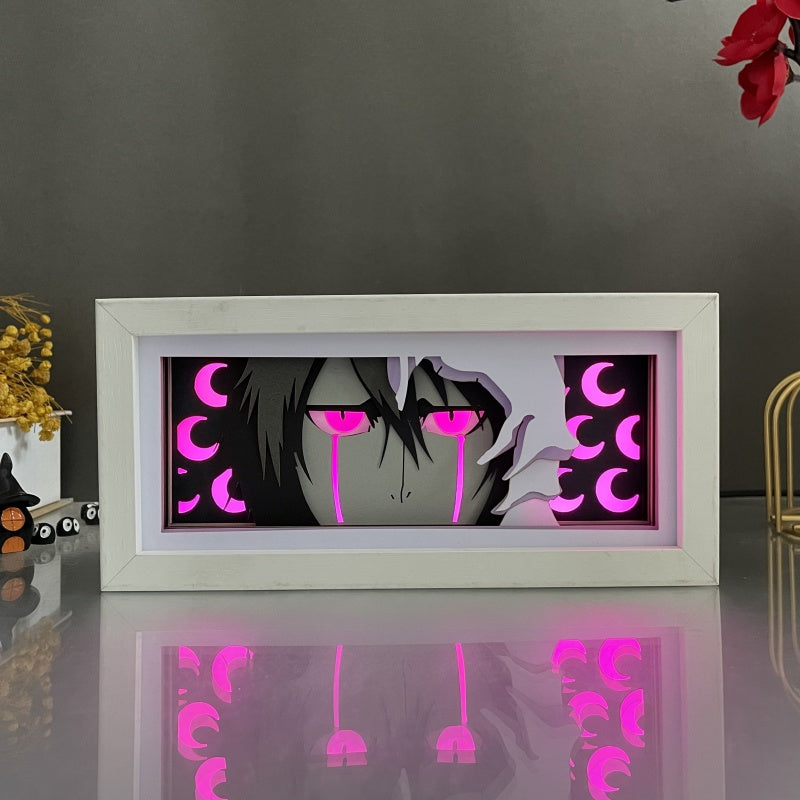 Anime theme RGB paper carving lamp, multi-color mode, remote control dimming