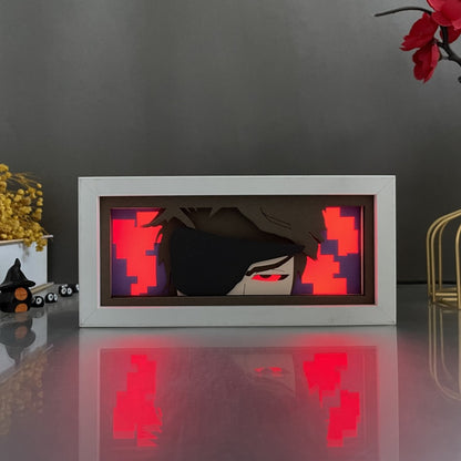 Anime theme RGB paper carving lamp, multi-color mode, remote control dimming