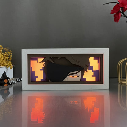 Anime theme RGB paper carving lamp, multi-color mode, remote control dimming
