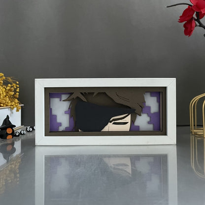 Anime theme RGB paper carving lamp, multi-color mode, remote control dimming