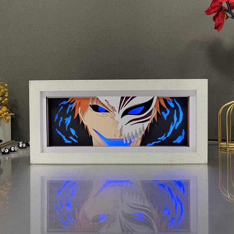 Anime theme RGB paper carving lamp, multi-color mode, remote control dimming