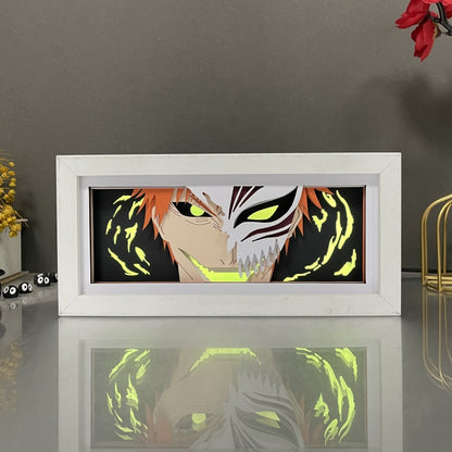 Anime theme RGB paper carving lamp, multi-color mode, remote control dimming