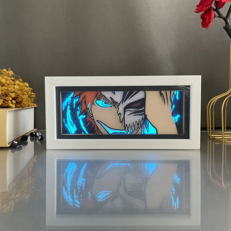 Anime theme RGB paper carving lamp, multi-color mode, remote control dimming