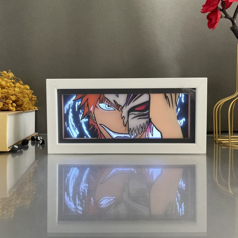 Anime theme RGB paper carving lamp, multi-color mode, remote control dimming