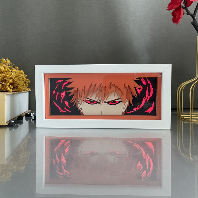 Anime theme RGB paper carving lamp, multi-color mode, remote control dimming