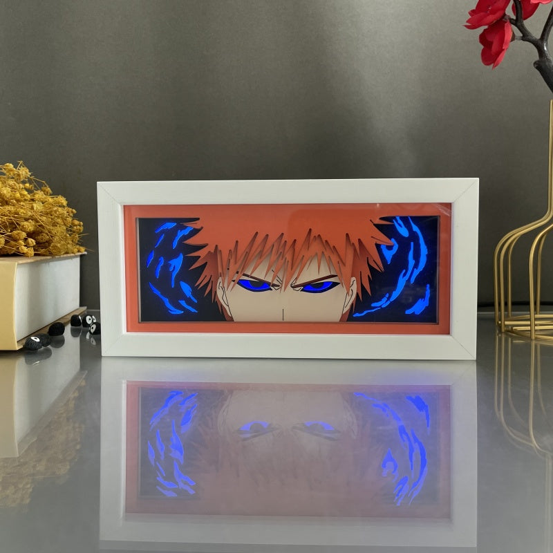 Anime theme RGB paper carving lamp, multi-color mode, remote control dimming