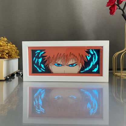 Anime theme RGB paper carving lamp, multi-color mode, remote control dimming