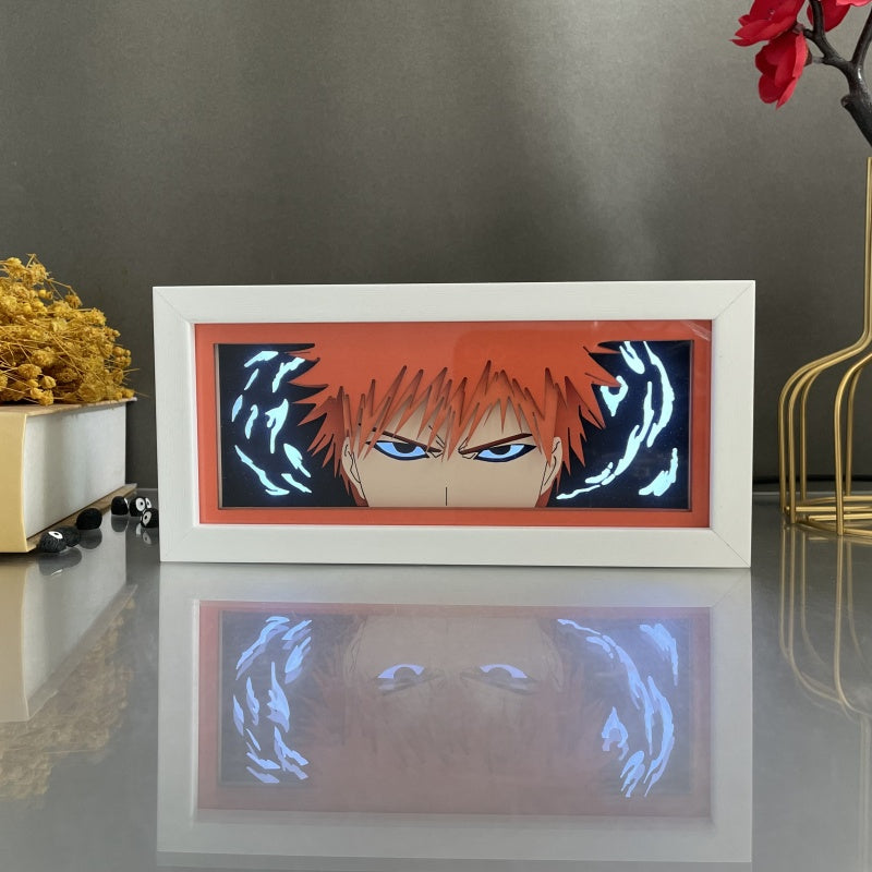 Anime theme RGB paper carving lamp, multi-color mode, remote control dimming