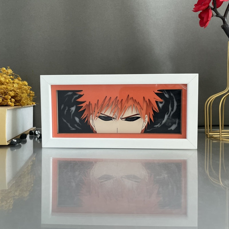 Anime theme RGB paper carving lamp, multi-color mode, remote control dimming