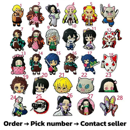 Tanjirou/Nezuko/Zenitsu/Inosuke &amp; More Anime Characters Croc Charms