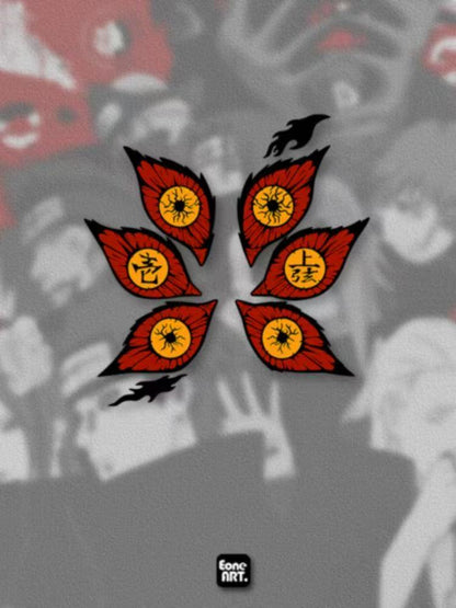 Kokushibo Upper Moon One Classic Six-Eyes Pattern Anime-Style Car Sticker