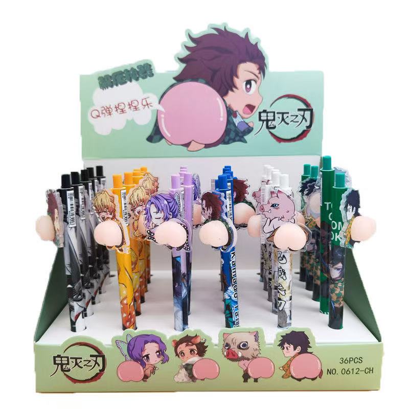 Tanjiro Kamado & More Anime Characters Butt-Squeezing Stress Relief Press Ballpoint Pen