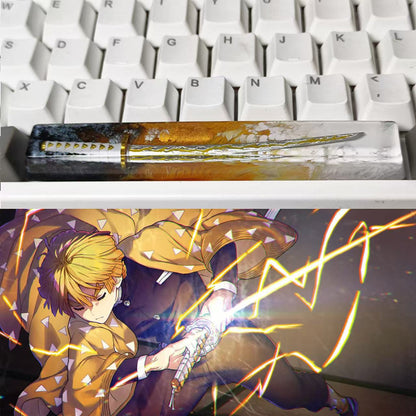 Tanjiro Kamado & More Anime Character Elements - High-Quality Mechanical Keyboard, Resin-Crafted Space Bar Keycap