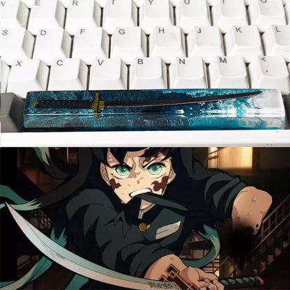 Tanjiro Kamado & More Anime Character Elements - High-Quality Mechanical Keyboard, Resin-Crafted Space Bar Keycap
