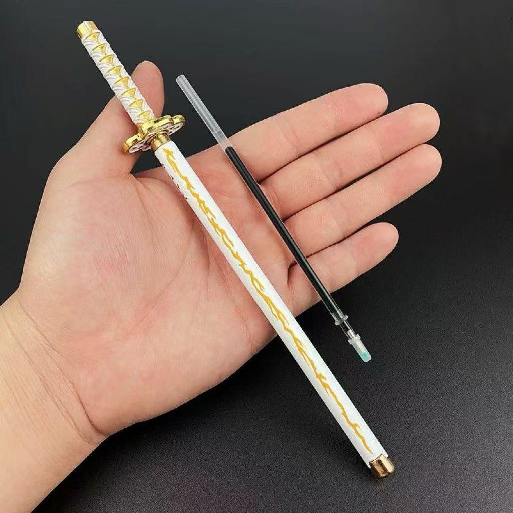 Kamado Tanjirou & Multi-Anime Characters Nichirin Sword - Shaped Zinc Alloy Pens