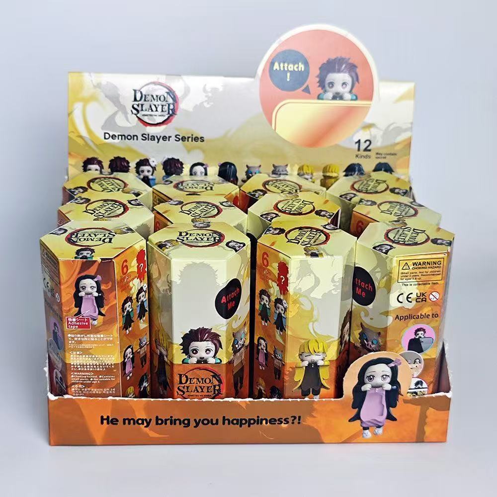 Tanjiro Kamado & Multiple Anime Characters Blind Box Figurines (Prostrate Pose) - Mobile Phone Decoration Dolls