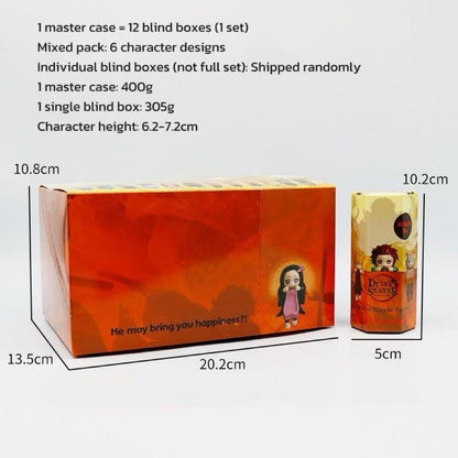 Tanjiro Kamado & Multiple Anime Characters Blind Box Figurines (Prostrate Pose) - Mobile Phone Decoration Dolls
