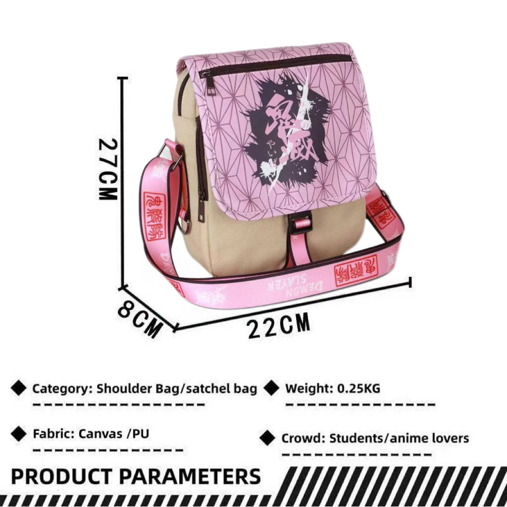 Tanjiro/Nezuko/Zenitsu/Giyuu Anime Element Mini Crossbody Bag Student Sling Bag Spacious Capacity