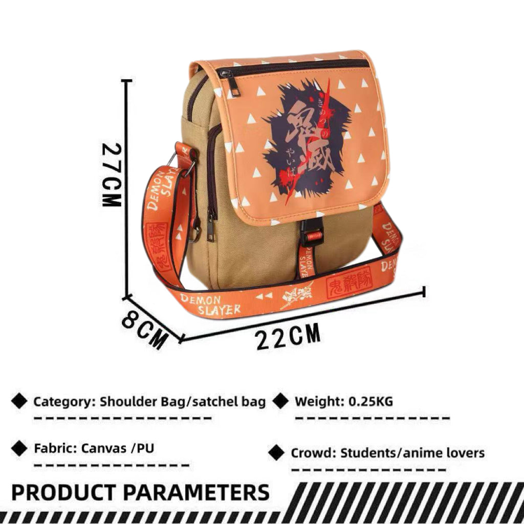 Tanjiro/Nezuko/Zenitsu/Giyuu Anime Element Mini Crossbody Bag Student Sling Bag Spacious Capacity