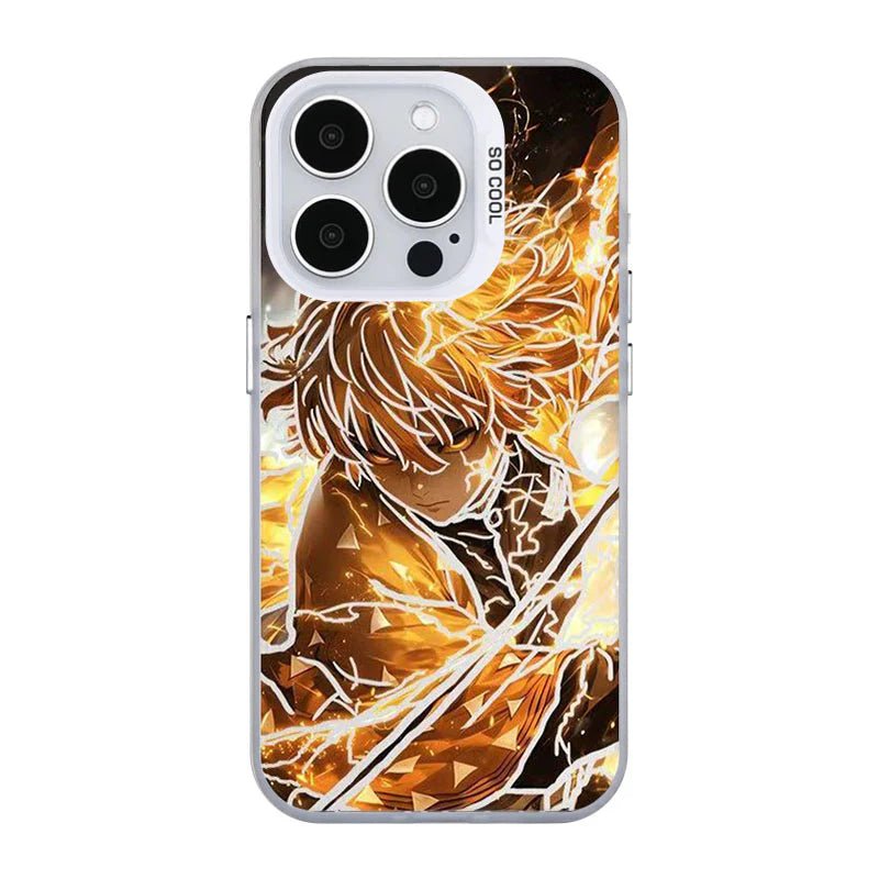 Agatsuma Zenitsu Painted Graffiti iPhone Case with Soft Edges, Hard Back & Drop Protection