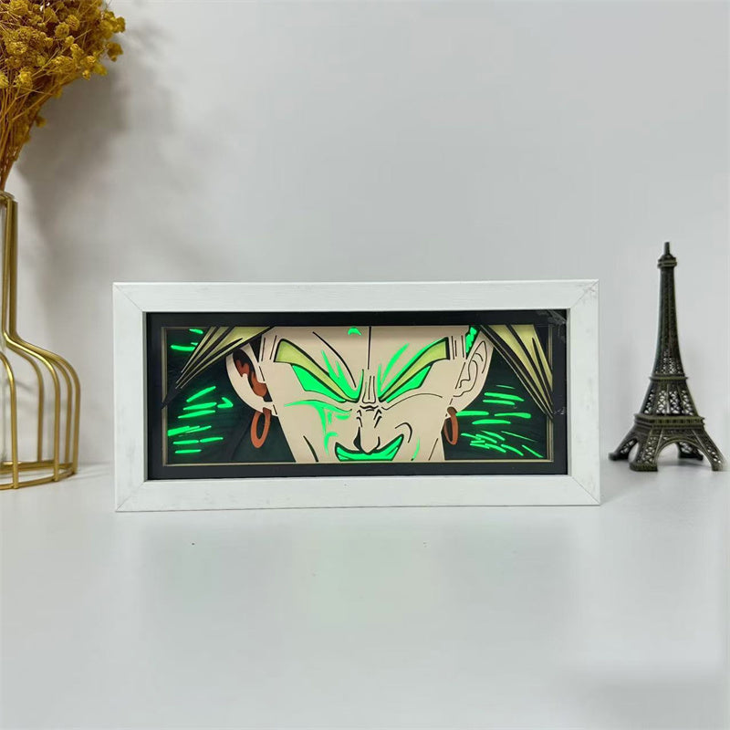 Anime theme RGB paper carving lamp, multi-color mode, remote control dimming