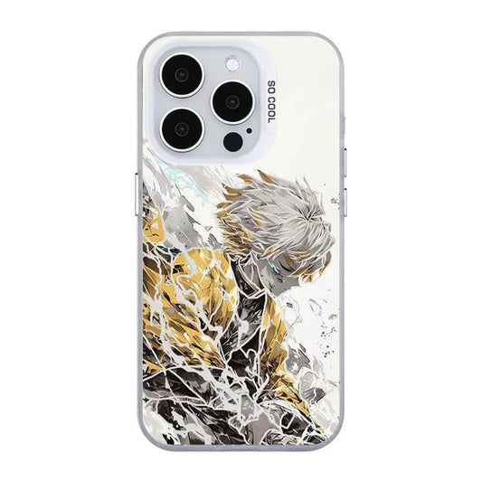 Agatsuma Zenitsu Painted Graffiti iPhone Case with Soft Edges, Hard Back & Drop Protection