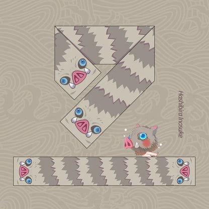 Anime-style Winter Scarf, Tanjiro, Nezuko and Other Characters Theme, Ultra-Soft Fleece Warm Scarf