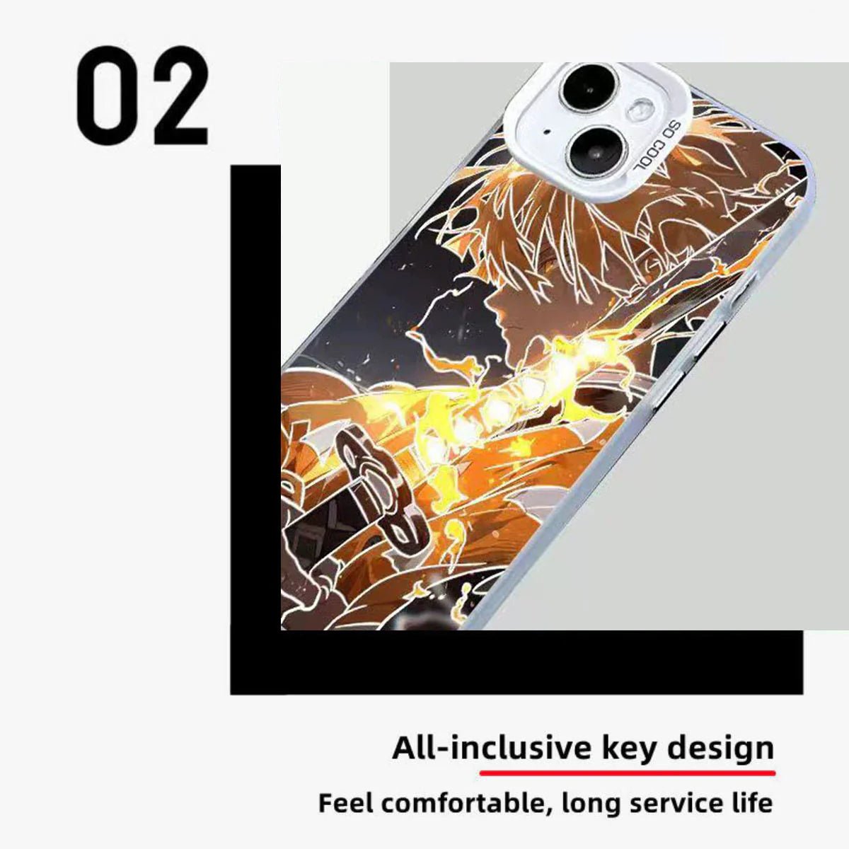 Agatsuma Zenitsu Painted Graffiti iPhone Case with Soft Edges, Hard Back & Drop Protection