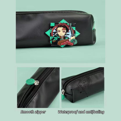 Tanjiro, Nezuko, Zenitsu & Inosuke Anime Stationery Set Gift Bag: Including Gel Pens, Pen Pouch, Notebook and Anime Poster