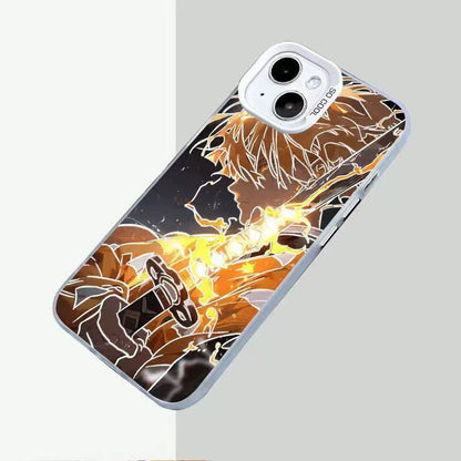 Agatsuma Zenitsu Painted Graffiti iPhone Case with Soft Edges, Hard Back & Drop Protection