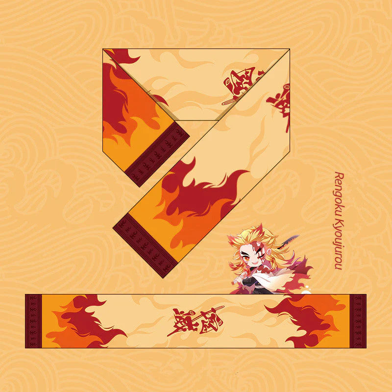 Anime-style Winter Scarf, Tanjiro, Nezuko and Other Characters Theme, Ultra-Soft Fleece Warm Scarf