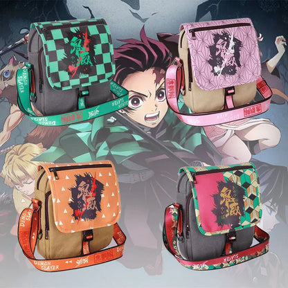 Tanjiro/Nezuko/Zenitsu/Giyuu Anime Element Mini Crossbody Bag Student Sling Bag Spacious Capacity