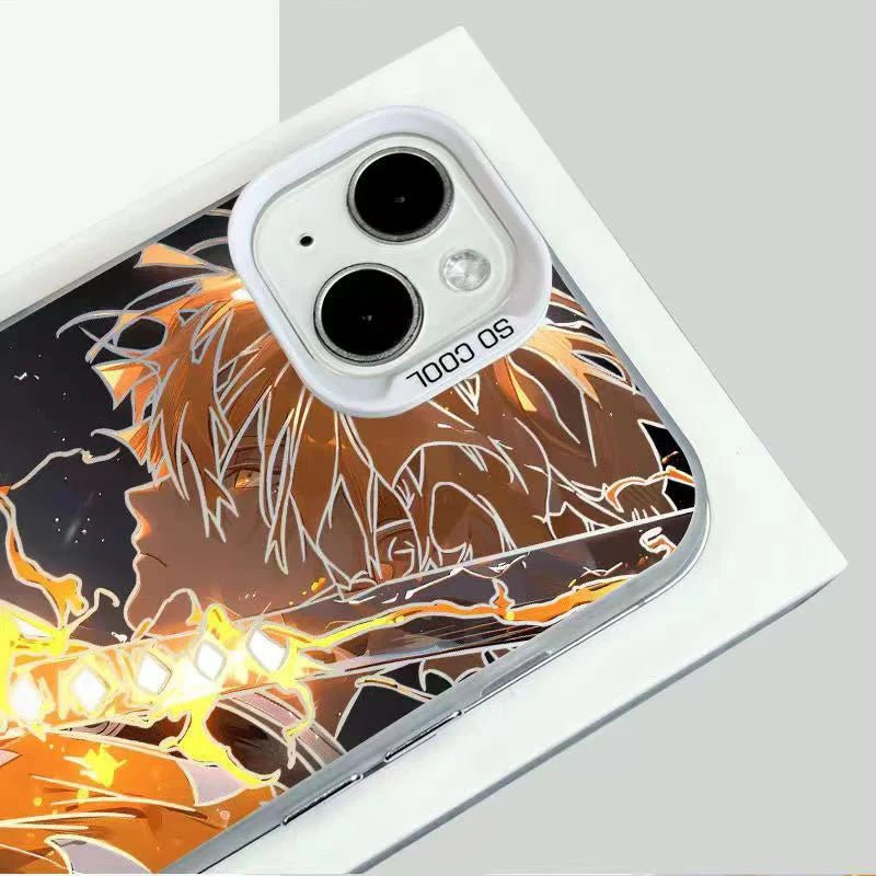 Agatsuma Zenitsu Painted Graffiti iPhone Case with Soft Edges, Hard Back & Drop Protection