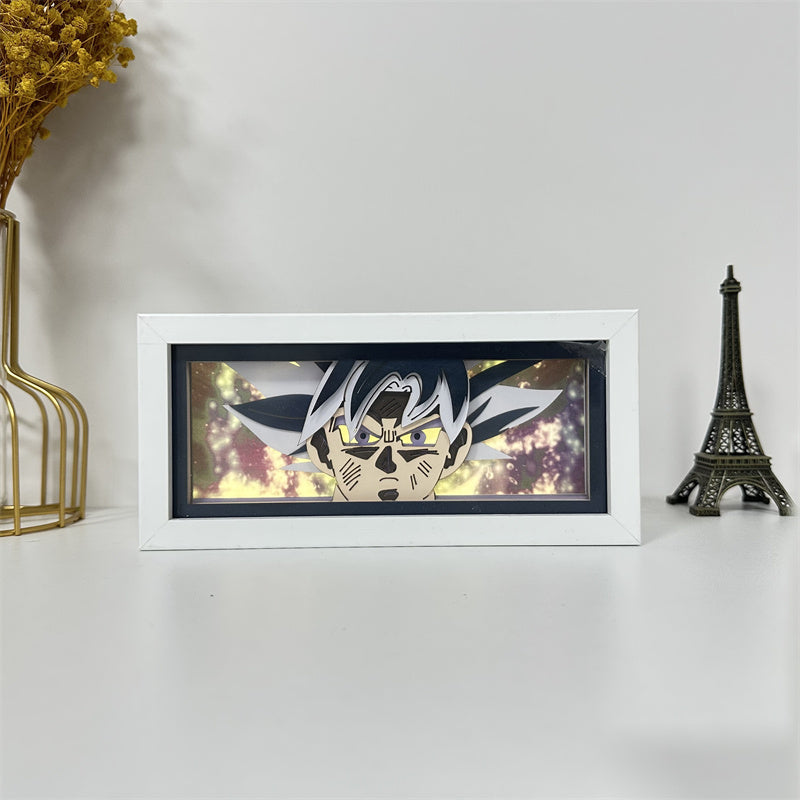 Anime theme RGB paper carving lamp, multi-color mode, remote control dimming