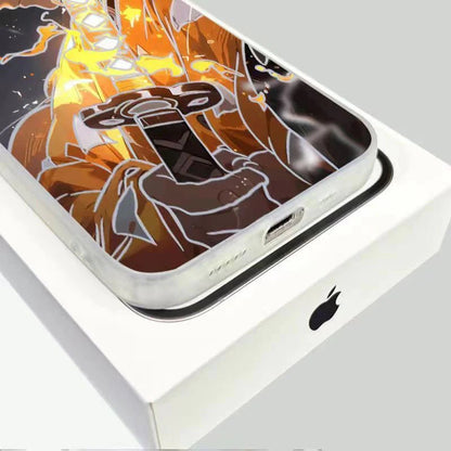 Agatsuma Zenitsu Painted Graffiti iPhone Case with Soft Edges, Hard Back & Drop Protection