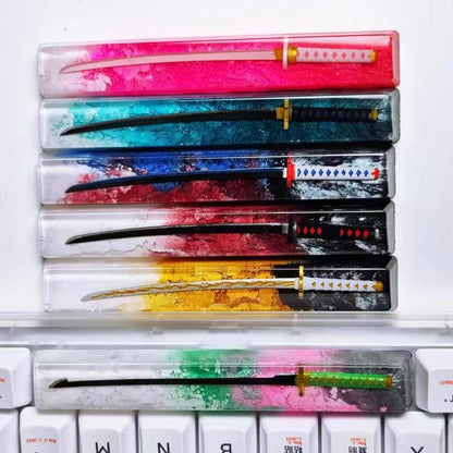 Tanjiro Kamado & More Anime Character Elements - High-Quality Mechanical Keyboard, Resin-Crafted Space Bar Keycap